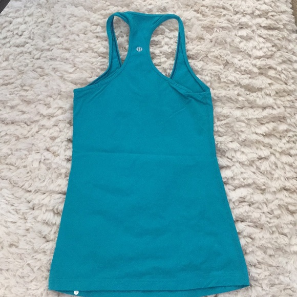 Lululemon Razer back Tank size 4 teal blue - Picture 2 of 2